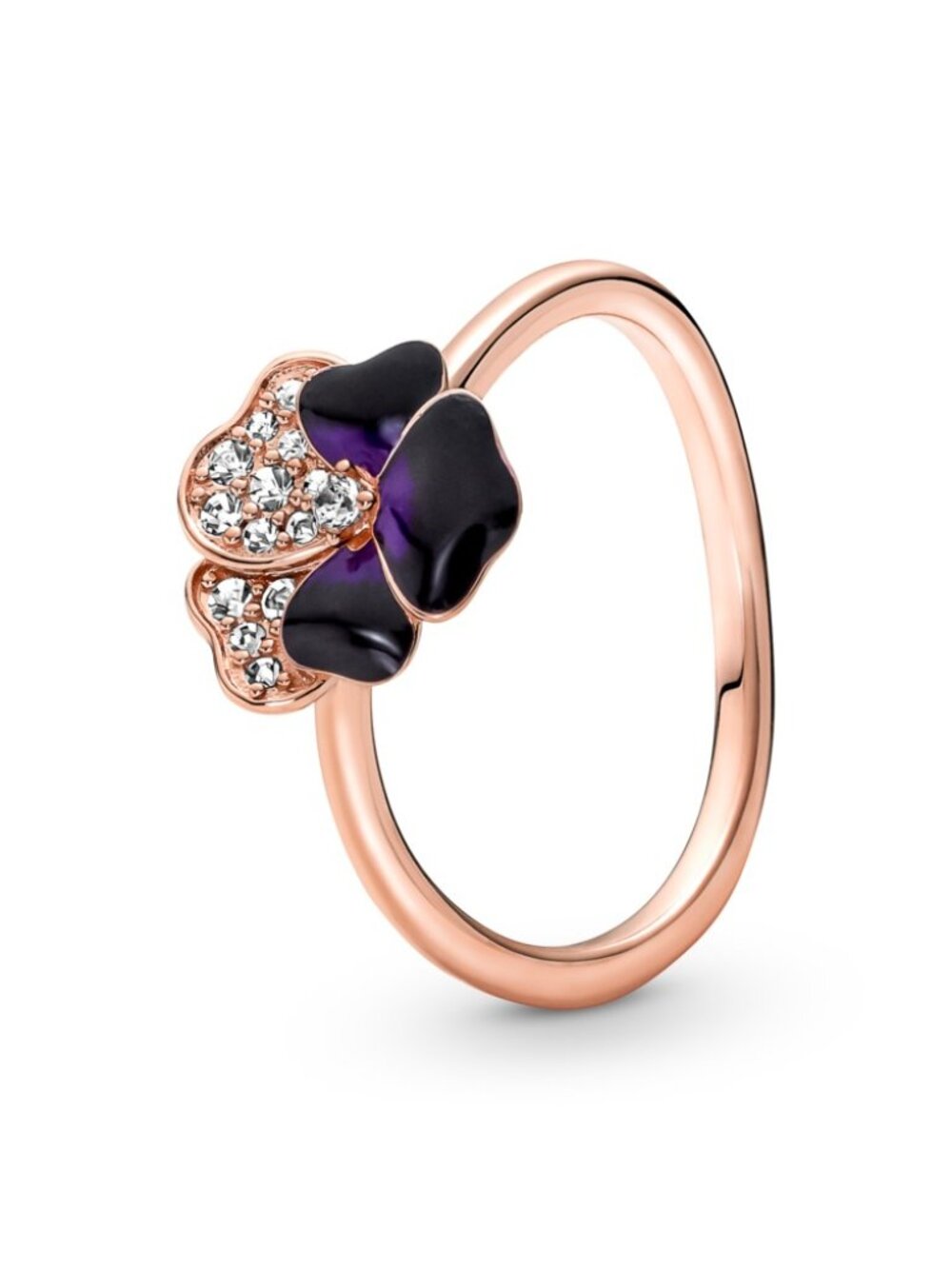 Rose Gold Plate, Pansy Ring Pandora
